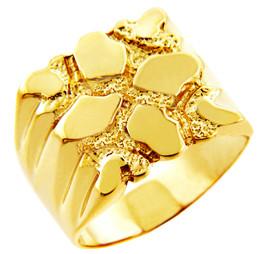 Men's Summit Solid Gold Nugget Ring
