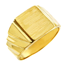 Men's Gold Signet Rings - The Unforgettable Solid Gold Signet Ring