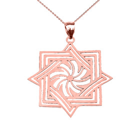 Rose Gold Armenian Eternity Pendant Necklace