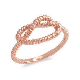 Rose Gold Knot Promise Ring