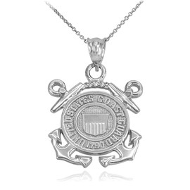 Sterling Silver U.S Coast Guard Pendant Necklace