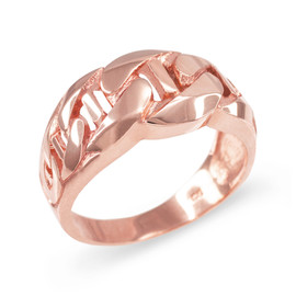 Rose Gold Mariner Link Chain Ring