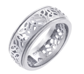 Celtic Band - Silver Celtic Trinity Knot Ring