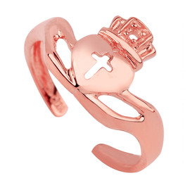 Rose Gold Claddagh Toe Ring