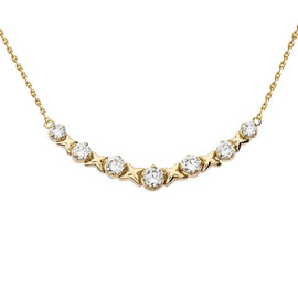 14K Yellow Gold XOXO Necklace