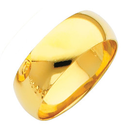 Gold Classic Wedding Band 7MM