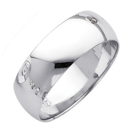 White Gold Classic Wedding Band 7MM