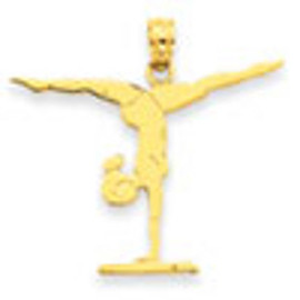 Yellow Gold Gymnastics Floor Pendant