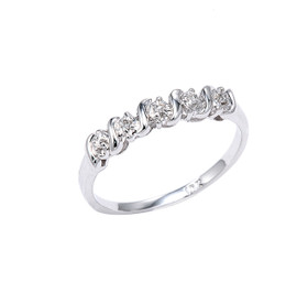 10K White Gold Diamond Ring