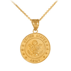 US Army Gold Coin Pendant Necklace