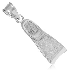 925 Sterling Silver Scuba Flipper 3D Charm Pendant