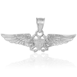 US Aviator Badge Silver Pendant