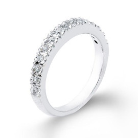 14k White Gold Diamond Studded Wedding Band