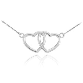 Sterling Silver Double Heart Necklace