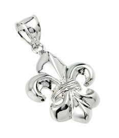 Beutiful Sterling Silver Fleur De Lis Pendant