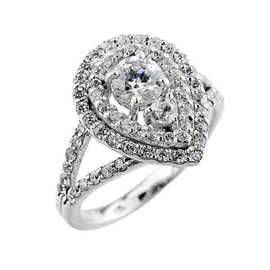 14k Gold Diamond Engagement Proposal Ring