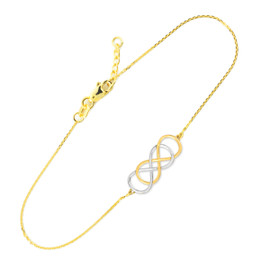 Two-tone Gold Double Infinity Bracelet
