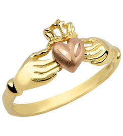 Gold Irish Claddagh Ring