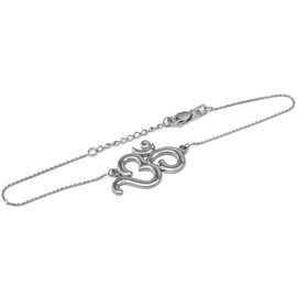 Polished Sterling Silver Om Bracelet