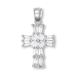 White Gold Cross Pendant5