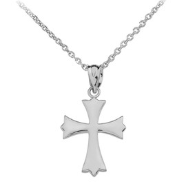 White Gold Roman Catholic Pendant Necklace