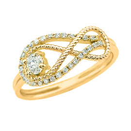 Diamond Infinity Ring in Yellow Gold