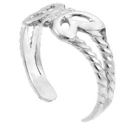 White Gold Butterfly Toe Ring