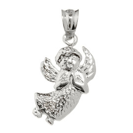 Fine Sterling Silver  Angel Charm Pendant