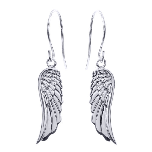 Sterling Silver Angel Wings Earrings