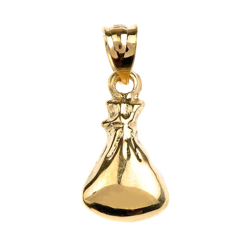 Gold Baby Sleep Sack Charm Pendant Necklace