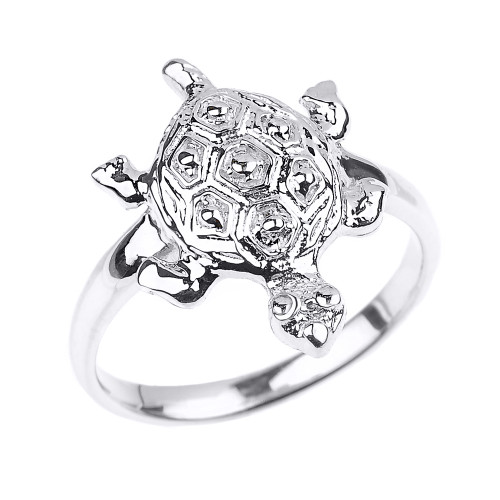 Sterling Silver Turtle Ladies Ring