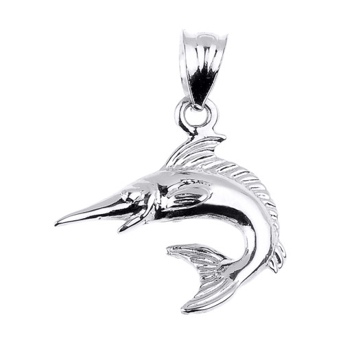 Sterling Silver Swordfish Charm Pendant