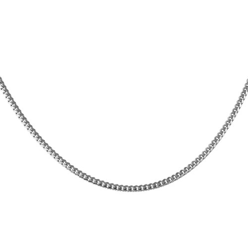 Sterling Silver Italian Flat Curb Cuban Link Chain 2.5 mm