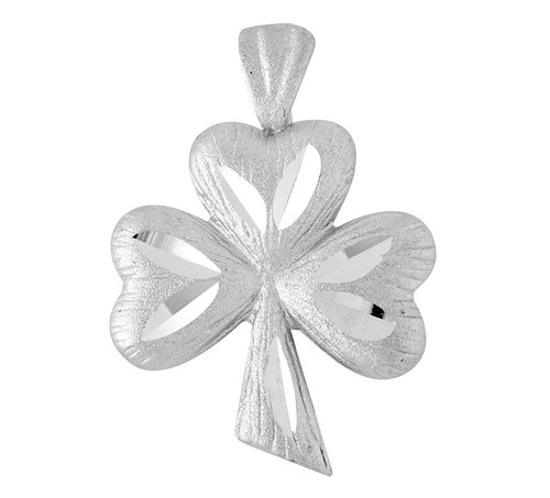 Silver Clover Celtic Pendant