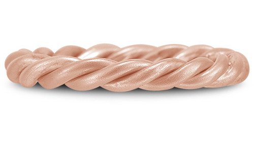 Rose Gold Twisted Rope Wedding Band