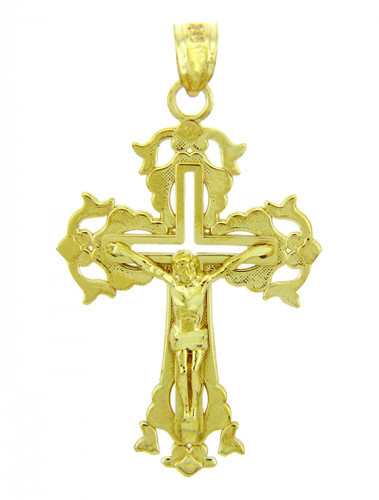 Yellow Gold Crucifix Pendant - The Absolution Crucifix