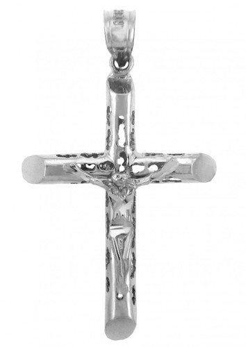 White Gold Crucifix Pendant - The Endless Crucifix