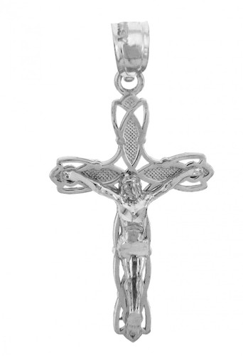 White Gold Crucifix Pendant - The Forgiveness Crucifix