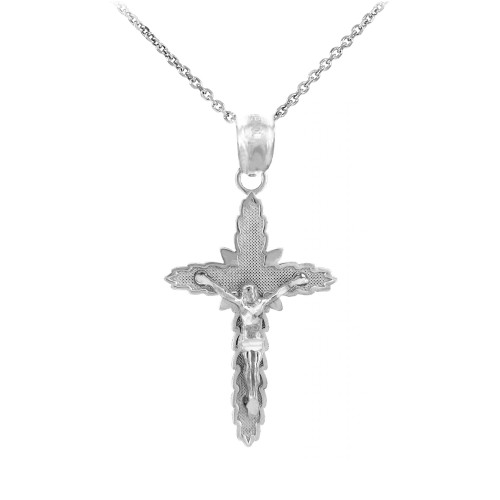 Sterling Silver Crucifix Pendant Necklace - The Son Crucifix