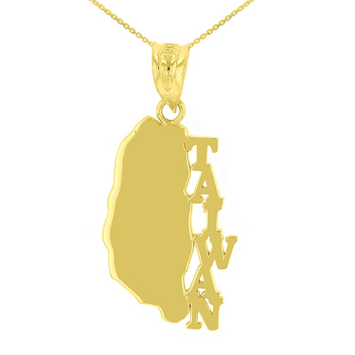Yellow Gold Taiwan Country Pendant Necklace