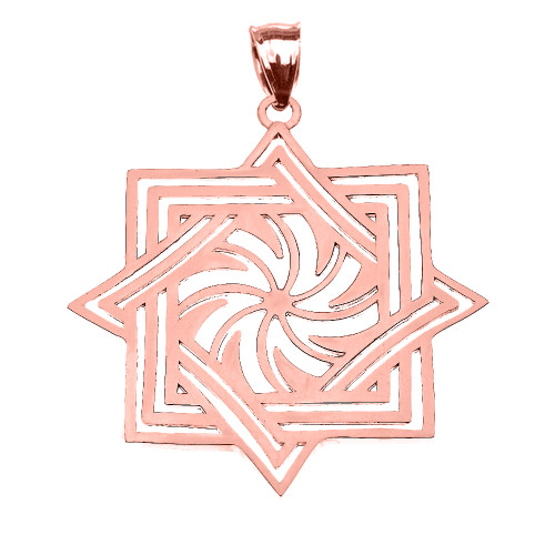 Rose Gold Armenian Eternity Pendant Necklace