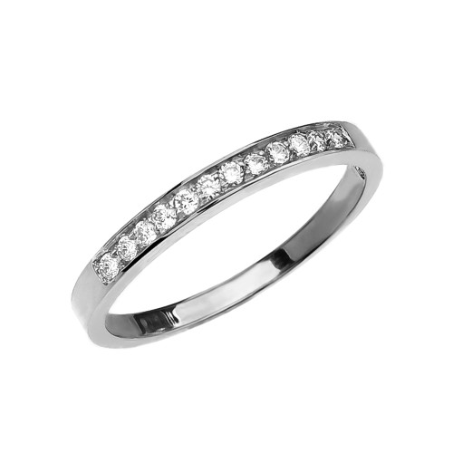 Diamond White Gold Wedding Band