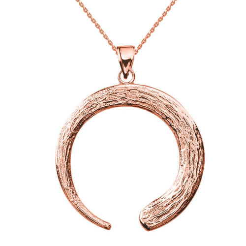 Rose Gold Japanese Buddhist Zen Circle Pendant