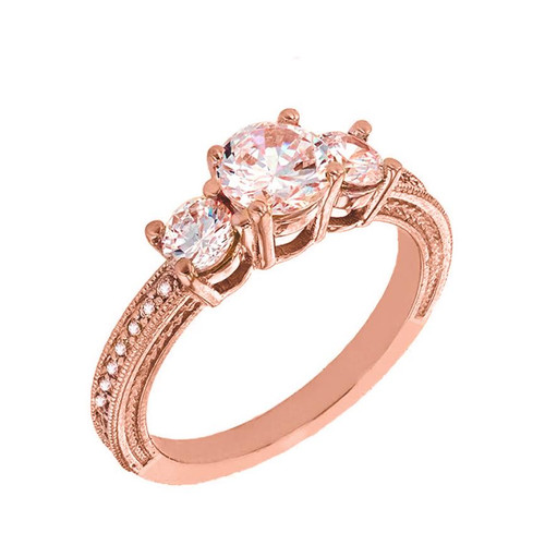 Rose Gold Very Elegant Engagement/Promise Ring