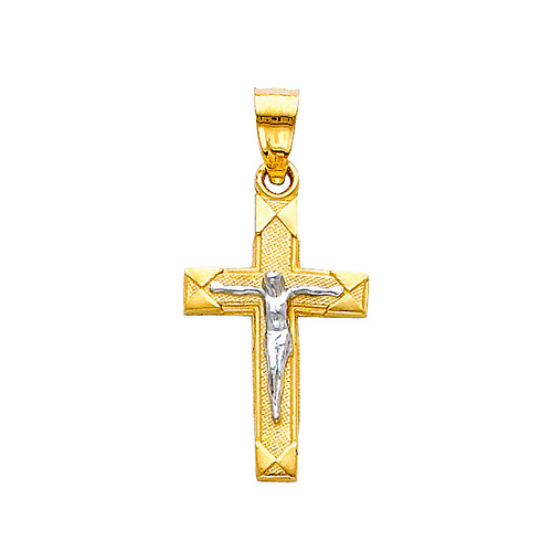 14K  Two-Tone Holy Trinity Crucifix