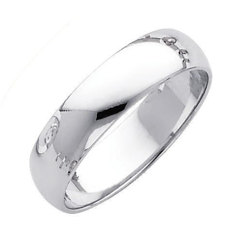 White Gold Classic Wedding Band - 5MM