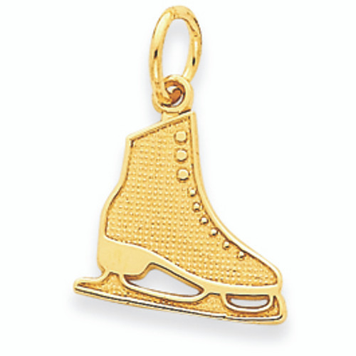 14K Gold Ice Skate Pendant