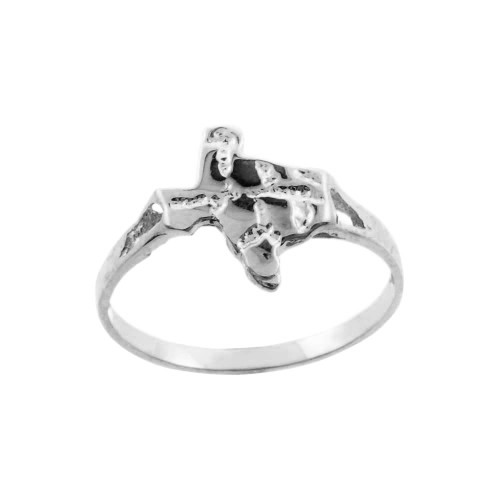 White  Gold Small Texas Nugget Ring