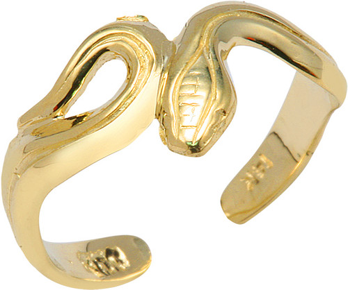 Yellow Gold Snake Toe Ring