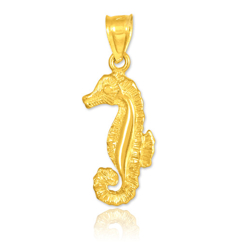 Gold Seahorse Pendant